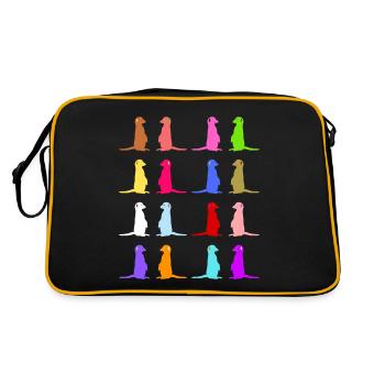 Design rétro coloré suricate - Sac Retro - noir/or - Dos