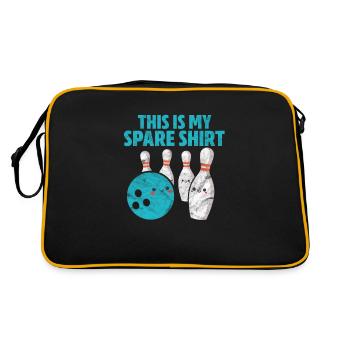 Bowling - Retro Tasche - Schwarz/Gold - Hinten