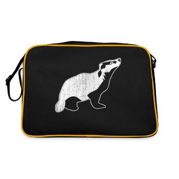 Outdoor Dachs - Retro Tasche - Schwarz/Gold - Hinten