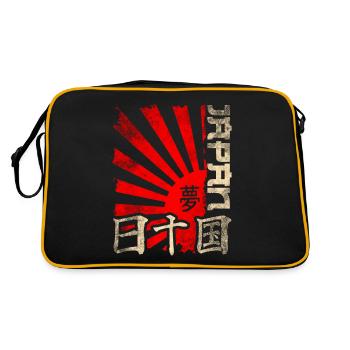 Japon Drapeau Soleil Caractères japonais - Sac Retro - noir/or - Dos