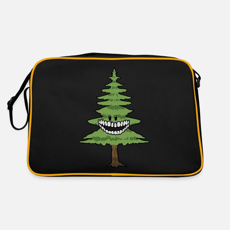 Fir Tree Trees Forest Nature Fun Christmas Tree Retro Bag