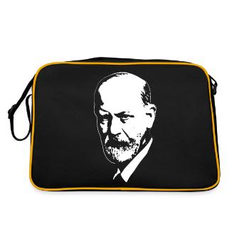 Sigmund Freud weiß auf schwarz - Sac Retro - noir/or - Dos