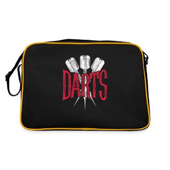 Dart Darts Bullseye Dartboard Dart Gift - Sac Retro - noir/or - Dos
