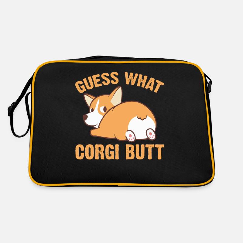 Devinez ce que Corgi Butt Funny Corgi Dog T Shirt Sac Retro