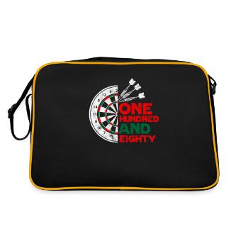 Dart Darts Bullseye Dartboard Dart Gift - Sac Retro - noir/or - Dos