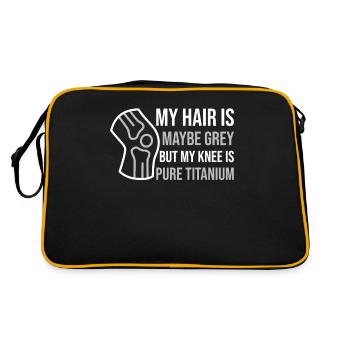Knee Pure Titanium Knee Surgery Gift - Retro Bag - black/gold - Back