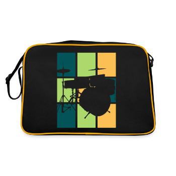 Cadeau de batterie rétro batteur - Sac Retro - noir/or - Dos