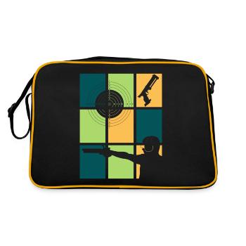 Club de tir et tireurs sportifs vintage - Sac Retro - noir/or - Dos