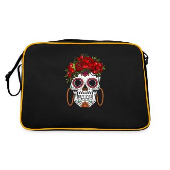 Dia De Los Muertos Tête de mort Mexique Cadeau - Sac Retro - noir/or - Dos