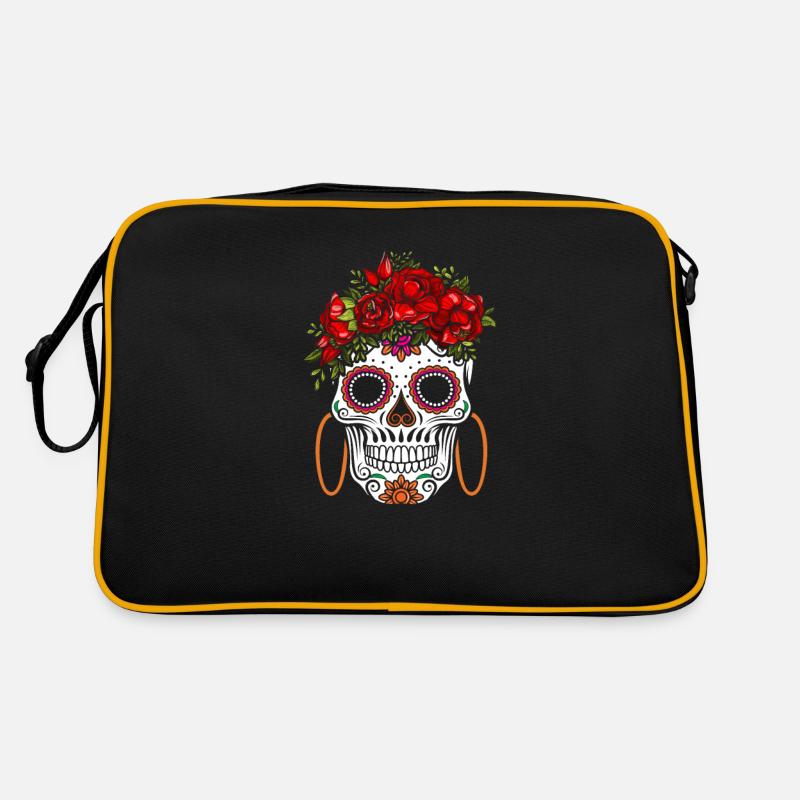 Dia De Los Muertos Totenkopf Mexiko Geschenk Retro Tasche