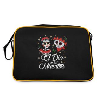 Dia De Los Muertos - Retro Tasche - Schwarz/Gold - Hinten