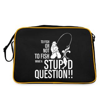Pêche Pêche Cadeau De Pêche Drôle De Sorts Cadeau - Sac Retro - noir/or - Dos