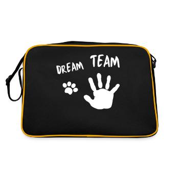 Dream Team propriétaire d'un animal de compagnie chien de compagnie - Sac Retro - noir/or - Dos