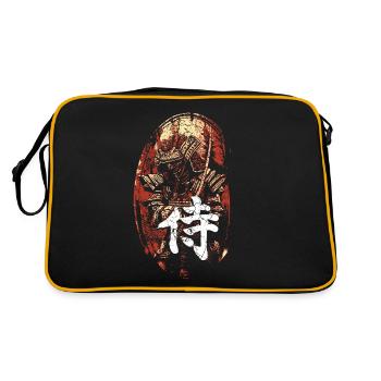 Samouraï Japon Caractères écriture - Sac Retro - noir/or - Dos
