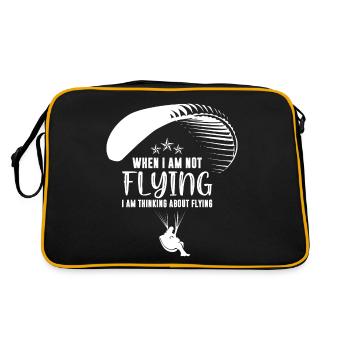 Paragliding tandem flight paragliding gift - Retro Bag - black/gold - Back