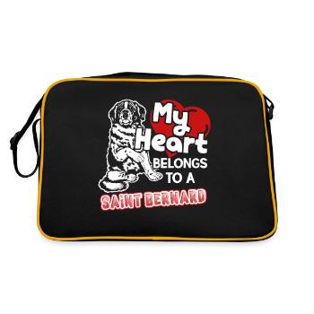 Mon cœur appartient à un Saint Bernard - Sac Retro - noir/or - Dos