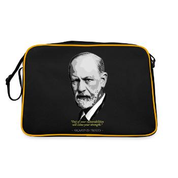 Sigmund Freud Citation - Sac Retro - noir/or - Dos