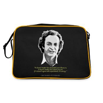 Richard Feynman Quote - Retro Bag - black/gold - Back