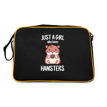 Fille le hamster aime l'amour des hamsters - Sac Retro - noir/or - Dos