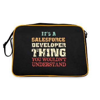 Es ist eine Salesforce Developer Thing Vintage Funny - Retro Tasche - Schwarz/Gold - Hinten