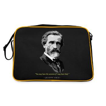 Giuseppe Verdi Quote - Retro Bag - black/gold - Back