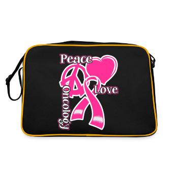 Oncology Nurse Peace Love Oncology Nurse - Retro Bag - black/gold - Back