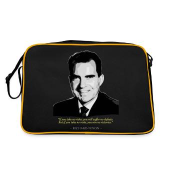 Richard Nixon Quote - Retro Bag - black/gold - Back