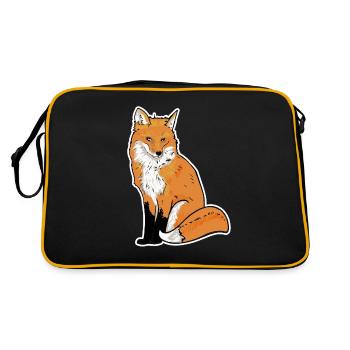 Illustration de renard - Sac Retro - noir/or - Dos