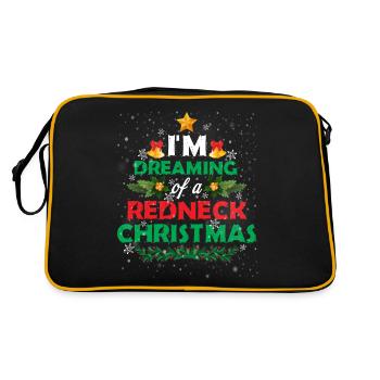 Funny I'm Dreaming Of Redneck Christmas T Shirt - Retro Bag - black/gold - Back