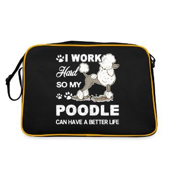 Caniche aime mon caniche - Sac Retro - noir/or - Dos