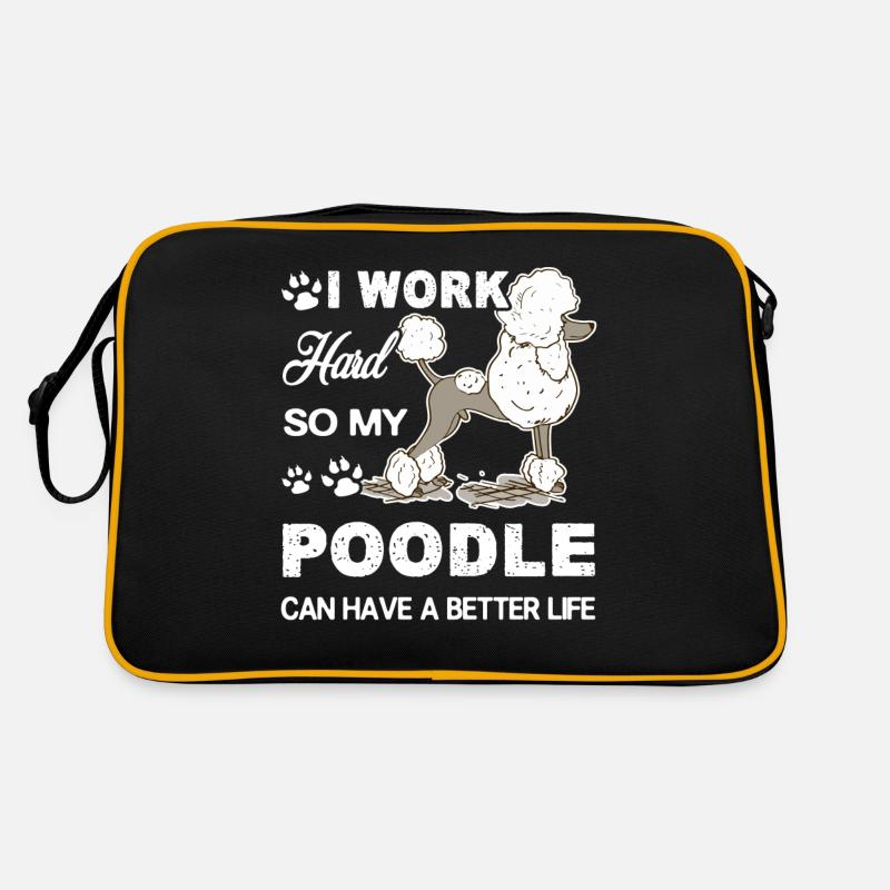 Pudel Liebe meinen Pudel Retro Tasche