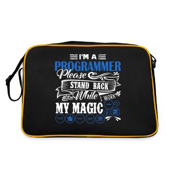 Programmer I Am A Programmer - Retro Bag - black/gold - Back