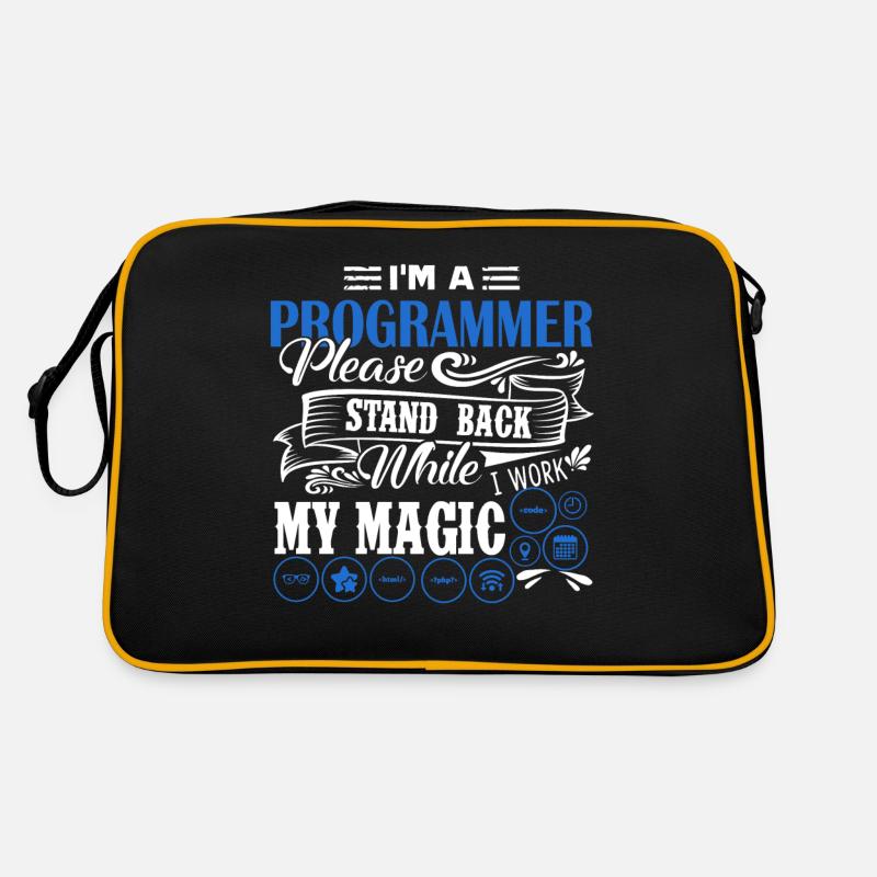Programmierer Ich bin ein Programmierer - Retro Tasche - Schwarz/Gold
