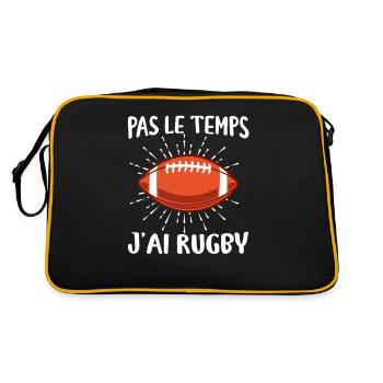 Pas Le Temps J'ai Rugby - Sac Retro - noir/or - Dos