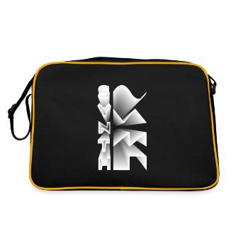Synth Waveform Audio Analog Design Modular Gift - Retro Bag - black/gold - Back