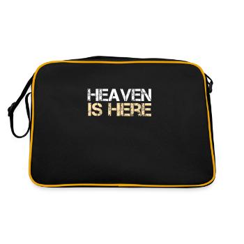Le ciel est le royaume de Dieu ici sur terre - Sac Retro - noir/or - Dos