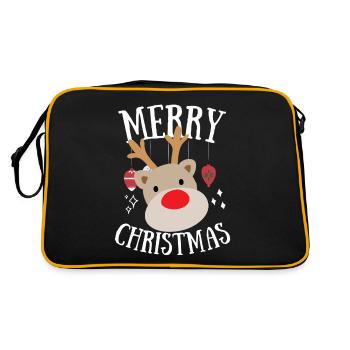 Rudolf the reindeer Christmas Merry Christmas - Retro Bag - black/gold - Back