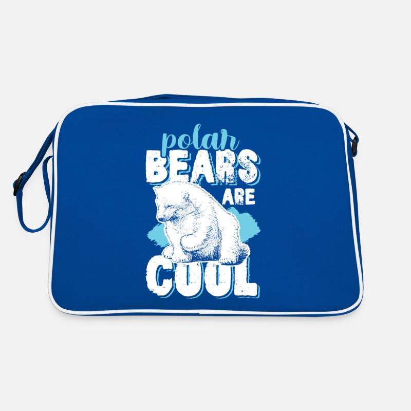 winter Polar Bär Eisbär Retro Tasche