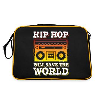Ghetto blaster Hip Hop - Sac Retro - noir/or - Dos