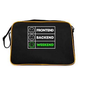 Programmierer Geschenk für Informatiker und Coder - Retro Tasche - Schwarz/Gold - Hinten