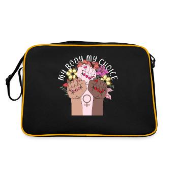 My Body My Choice Body Positivity Women's Rights - Retro Bag - black/gold - Back
