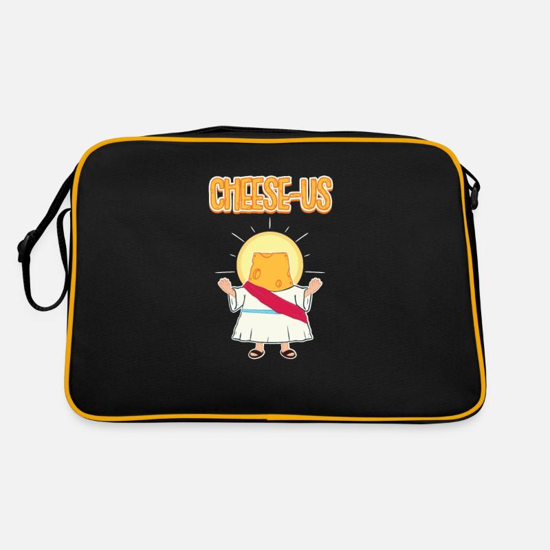 Le fromage est une religion Cheese-Us Sac Retro