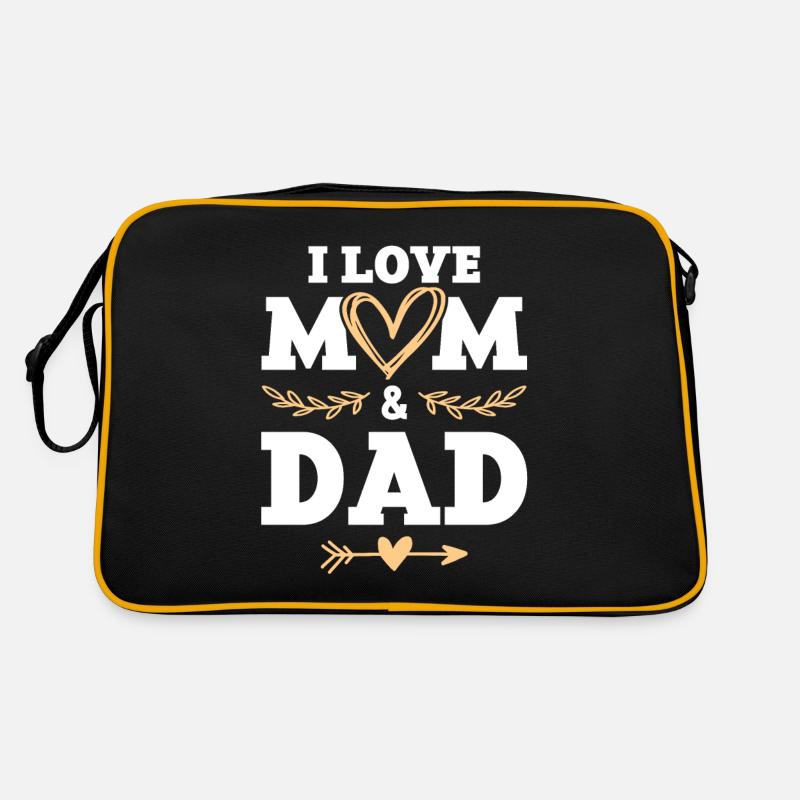 J'aime maman et papa Sac Retro
