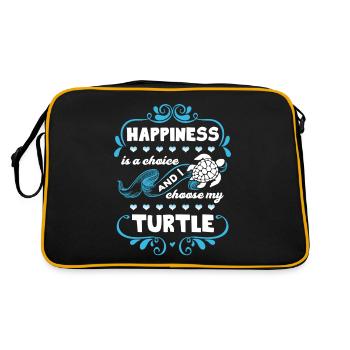 Tortue je choisis ma tortue - Sac Retro - noir/or - Dos