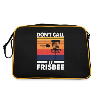 Don't call it Frisbee, Funny Frolf Player Gift - Retro Tasche - Schwarz/Gold - Hinten