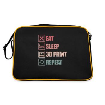 3D printer - Retro Bag - black/gold - Back