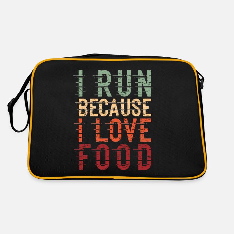 I Run Because I Love Food Coureur Jogger Sac Retro