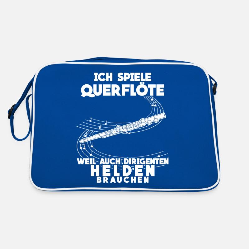 Querflöte lustiger Dirigenten Spruch Retro Tasche