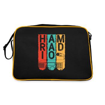 Ham Radio Operator Amateurfunker Vintage - Retro Tasche - Schwarz/Gold - Hinten