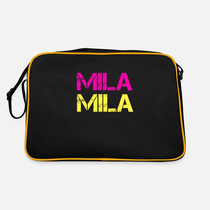 Mila - Retro Bag - black/gold